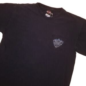 Vintage y2k Harley Davidson Motorcycles Flames Pocket T Shirt Seminole Mens L